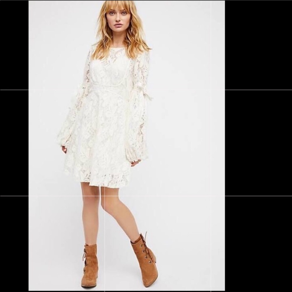 Free People White Lace Dress NWT